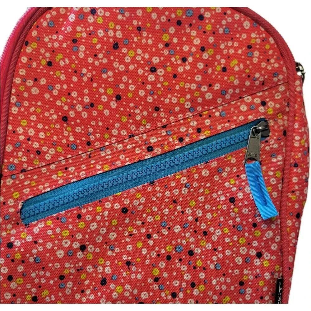PackIt Freezable Lunch Bag Pink Confetti‎ Insulated Foldable Cooler School Work